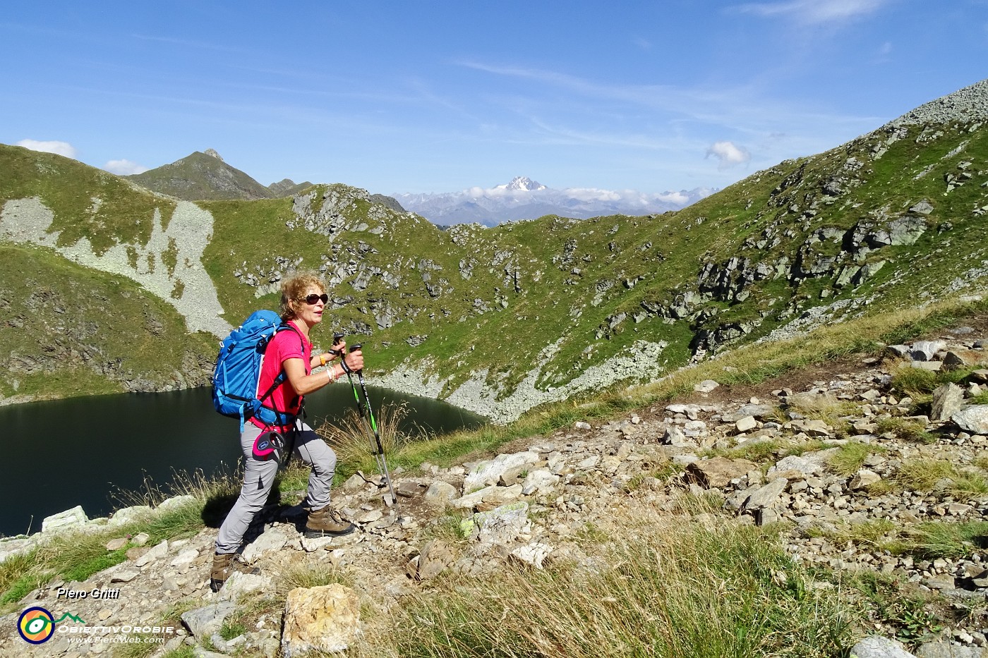 24 Sul sentiero di salita dal Lago Moro al Corno Stella.JPG